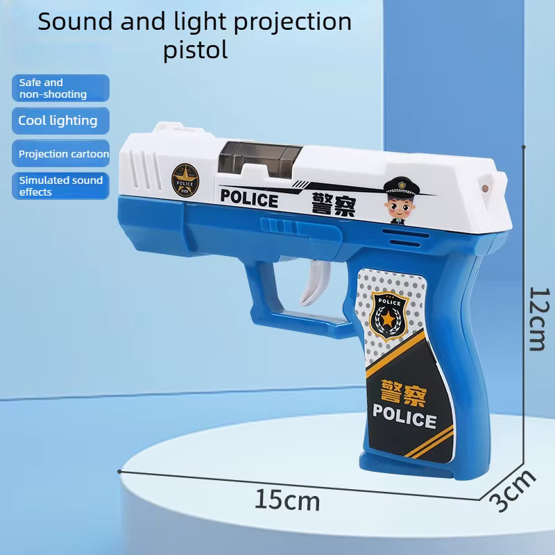 MYGVN Polizei Kinder-Polizei-Spielzeugpistole, mit Soundeffekten und blinkenden Lichtern - Bild 2