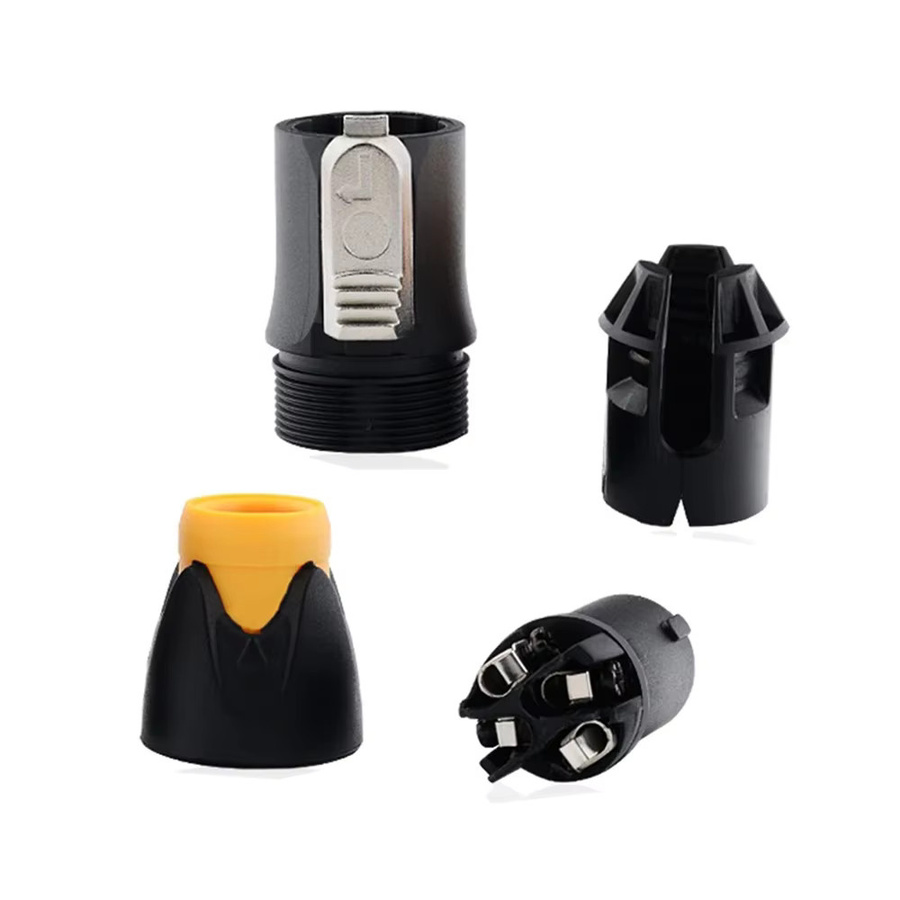 FRHY 10 Stück NL4FC 4-polige XLR-Lautsprecheranschlüsse in Orange für Audiokabel und Mixer - Bild 2