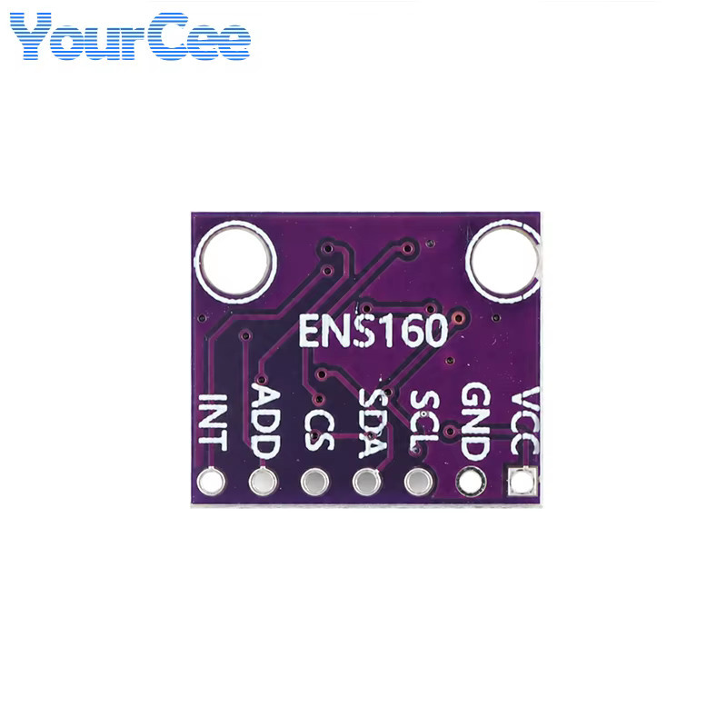 Your Cee ENS160 Luftqualitätsmonitor Detektorplatine zur Messung von CO2, ECO2 und TVOC mit I2C und SPI Schnittstellen in Violett - Bild 2