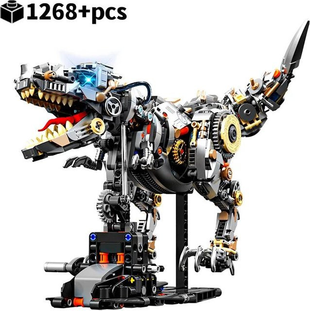 FUNXINEE Mechanischer T-Rex Schädel, Bausteine, mit Licht, ab 3 Jahren - Bild 1