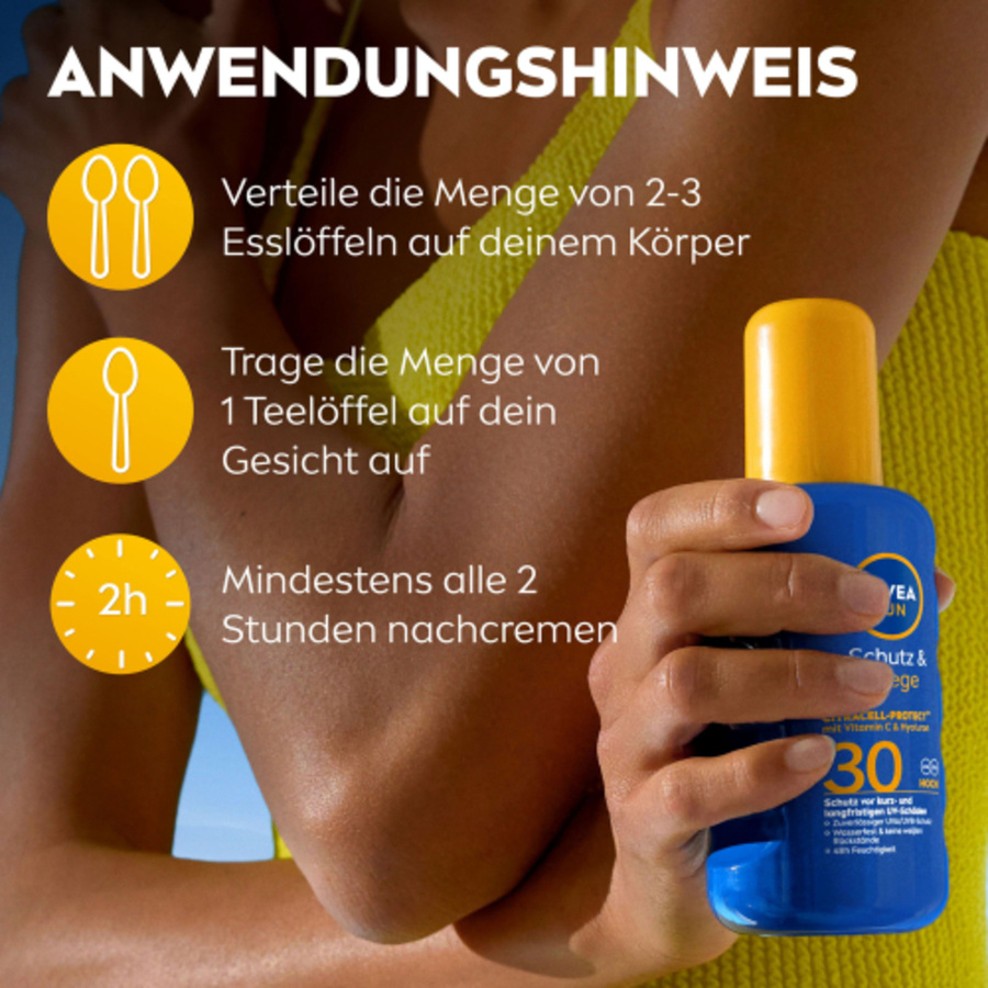 NIVEA SUN Sonnenschutz Spray LSF 30, 200 ml, Körper - Bild 2