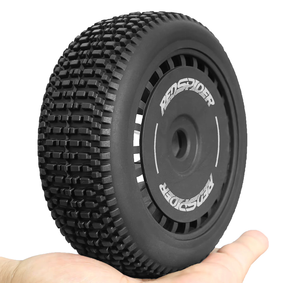 RED SPIDER Wheel Reifen 17mm Sechskant, 1-teiliges Set, 1:8, Rot, Gummi - Bild 2