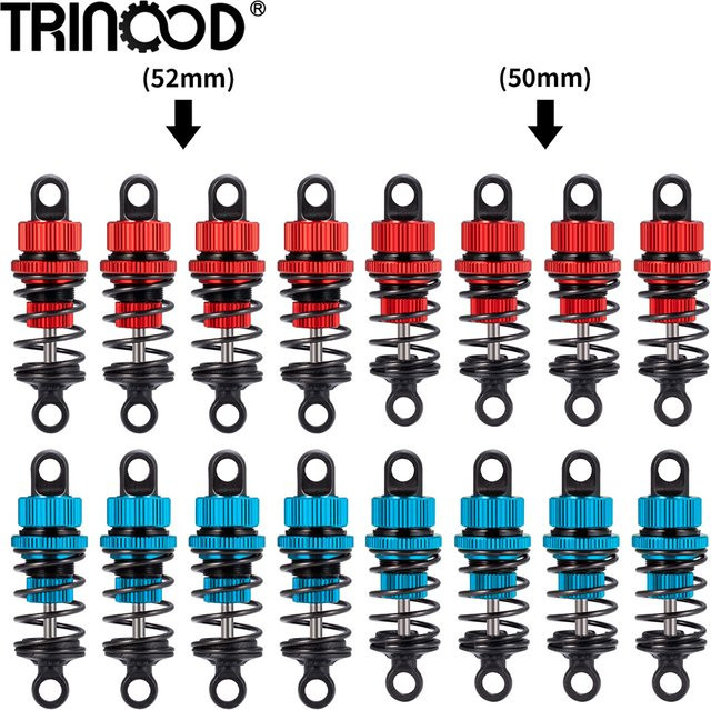 TRINOOD Aluminium Öldämpfer Stoßdämpfer, 4-teiliges Set, 50/52mm, Rot - Bild 1