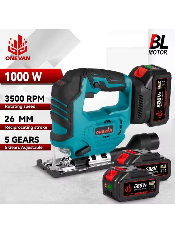 ONEVAN kabellose bürstenlose Stichsäge 1000 W mit 3500 U/min für Makita 18 V Akkus - Bild 7