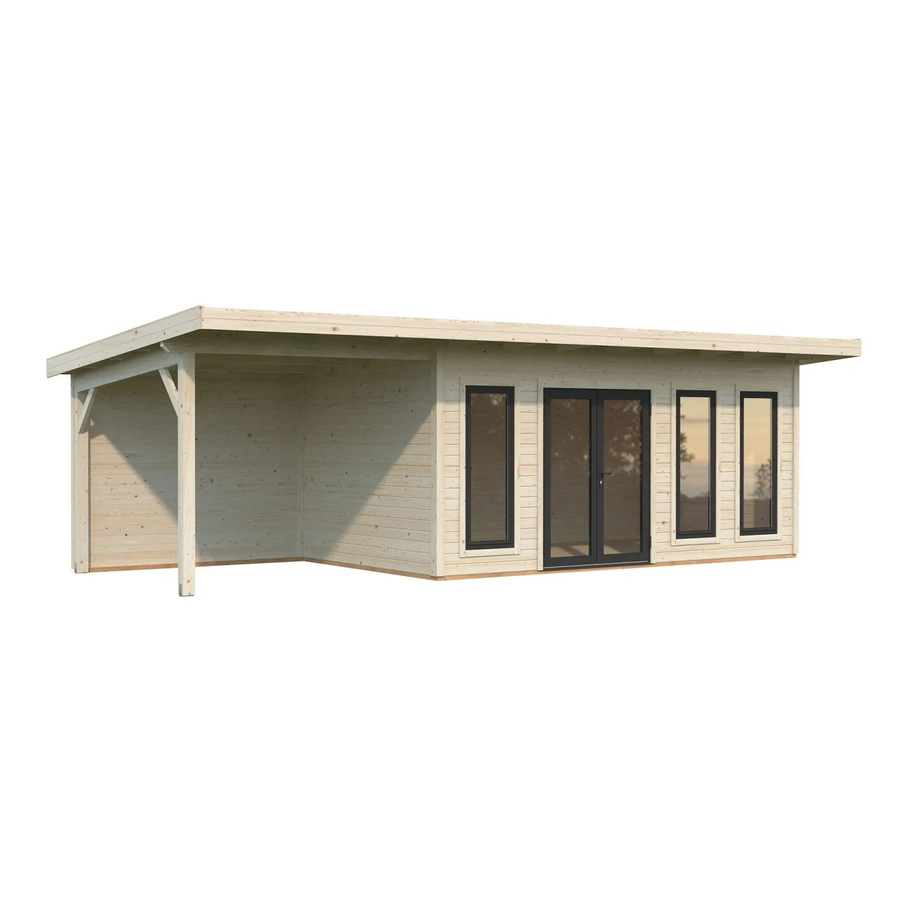 Palmako Gartenhaus Aurelia aus Fichtenholz mit Pultdach in Natur - Bild 2
