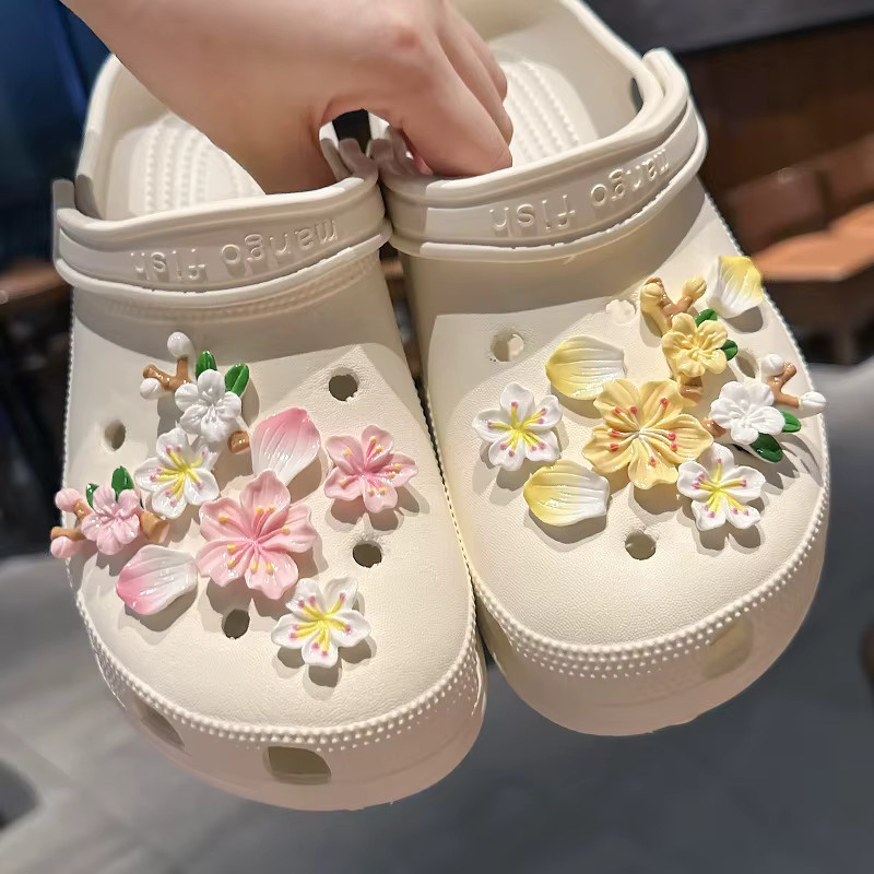 SMATLELF Schuhanhänger-Set, bunte Blume, DIY - Bild 1