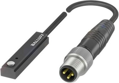 Balluff Magnetfeldsensor BMF 307K-PS-C-2-SA2-S49-00,3 BMF0072 PNP Öffner in Schwarz, B/T/H: 29 x 6,2 x 4,4 mm - Bild 1