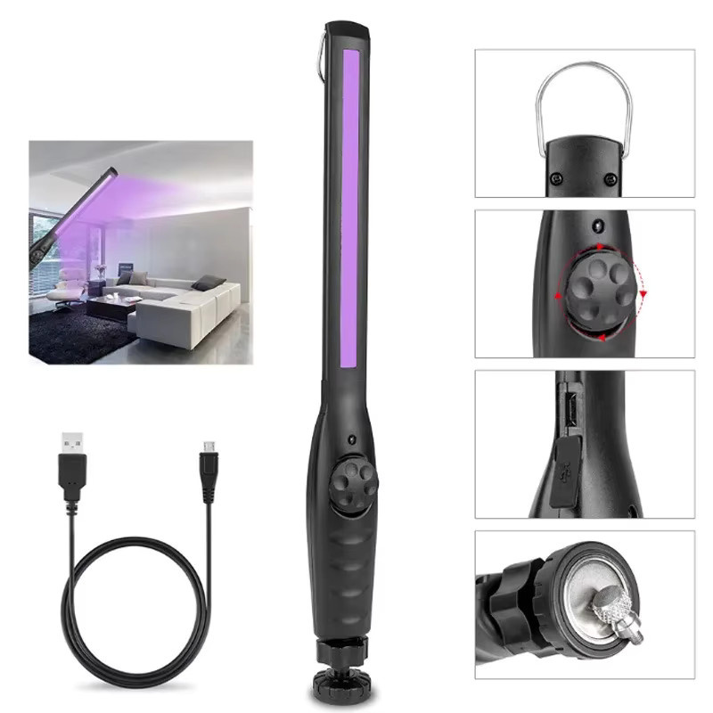 Wiederaufladbare LED-Taschenlampe in Schwarz mit stufenloser Dimmung und Magnetfunktion für Notfälle und Autoreparaturen - Bild 2
