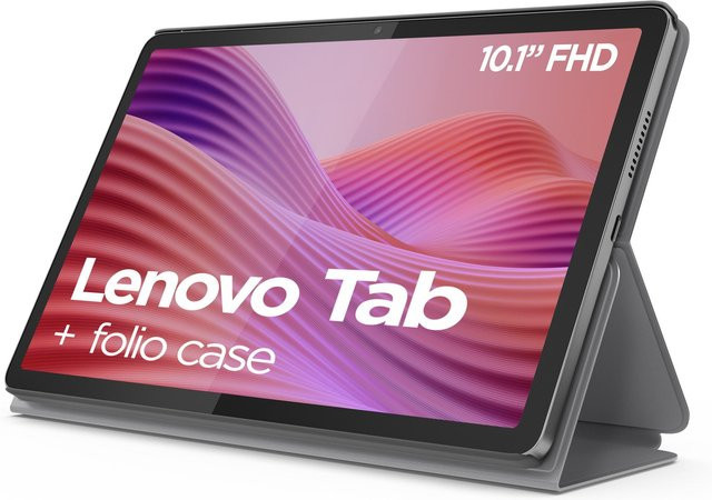 Lenovo Tablet mit 10,1 Zoll Display, 64GB Speicher, WLAN, Bluetooth, GPS, Android, Grau inklusive Book Case - Bild 1