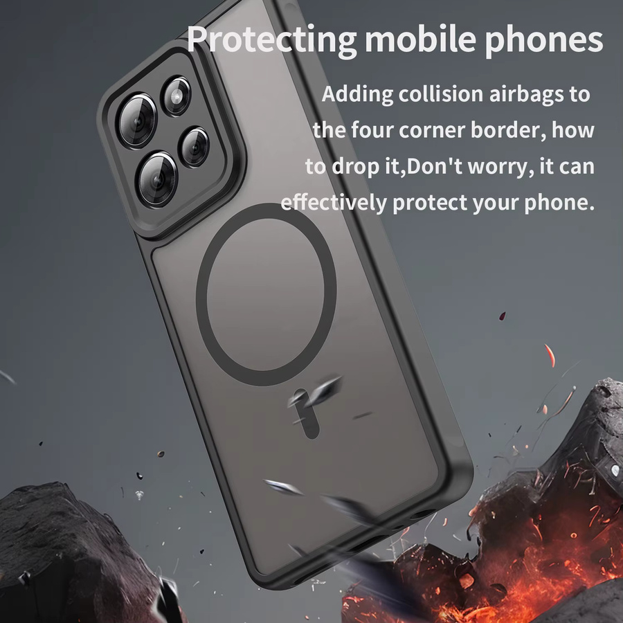 Magnetische Schutzhülle für Motorola Moto G Stylus 5G mit MagSafe Unterstützung, Transparent Schwarz - Bild 4