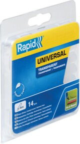 Rapid Universal Klebesticks transparent, Durchmesser: 12 mm, Länge: 94 mm, 14 Stück - Bild 1