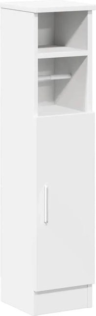 vidaXL Badezimmerschrank Weiß mit Rollenhalter und Regalfächern B/T/H: 20,5 x 22 x 90 cm - Bild 1