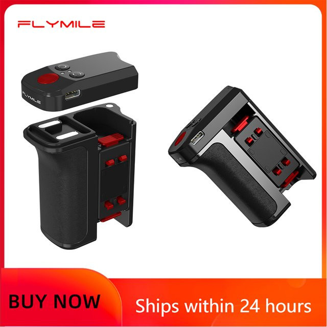 Flymile Kameragriff mit Bluetooth-Fernbedienung für Insta360 Ace Pro 2 und X5, Street Handle Fotografie-Zubehör, Schwarz - Bild 1