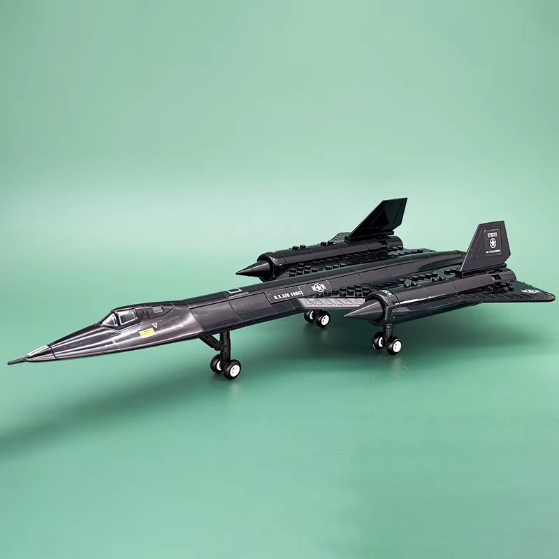 oenas Blackbird SR-71 Aufklärungsflugzeug, Baukasten, Spionageflugzeug-Modellbausatz, Militärjet, Konstruktionsspielzeug - Bild 2