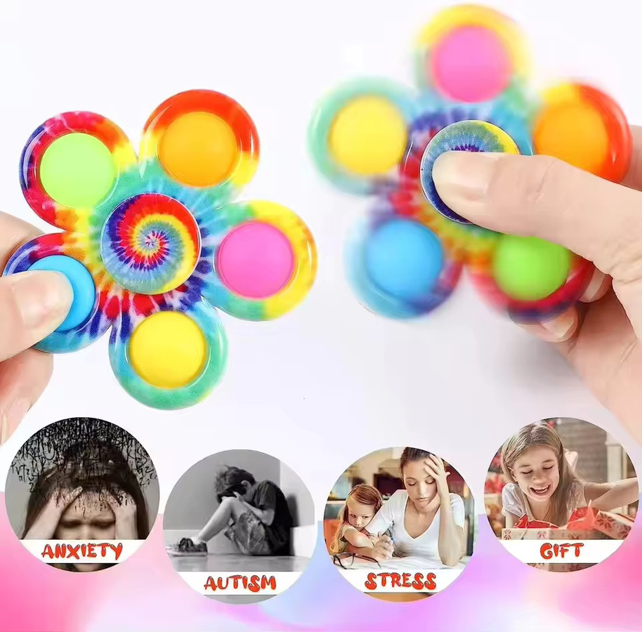 Meade Bunte Blase Gyro Fidget Spinner, 1/2/5-teiliges Set - Bild 2