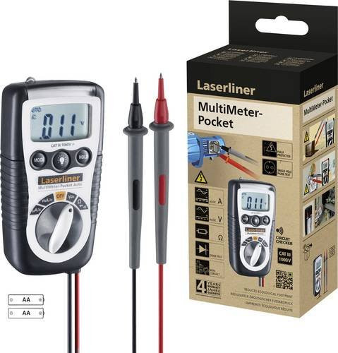 Laserliner MultiMeter-Pocket Hand-Multimeter in Schwarz - Bild 1