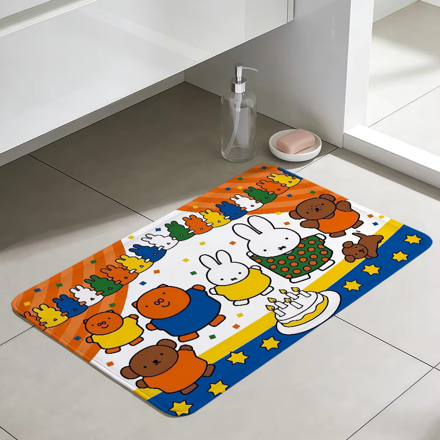 Miffy Cartoon Kaninchen Bodenmatte Multicolour B: 60 cm, T: 40 cm - Bild 3
