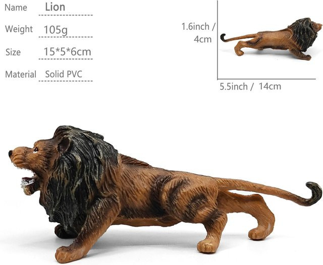 Löwe, Action-Spielzeugfigur, Simulation Wildtier-Modell, Lernspielzeug, ab 3 Jahre - Bild 1