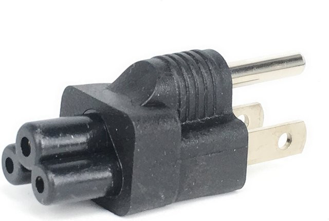 Bolantedz IEC C5 auf NEMA 5-15P Steckeradapter für USA AC Stromkabel in Schwarz - Bild 1