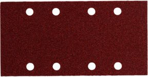 Metabo Professional Haftschleifblätter für Holz und Metall, Körnung P 120, 10 Stück, Farbe Rot, B/T: 93 x 185 mm - Bild 1