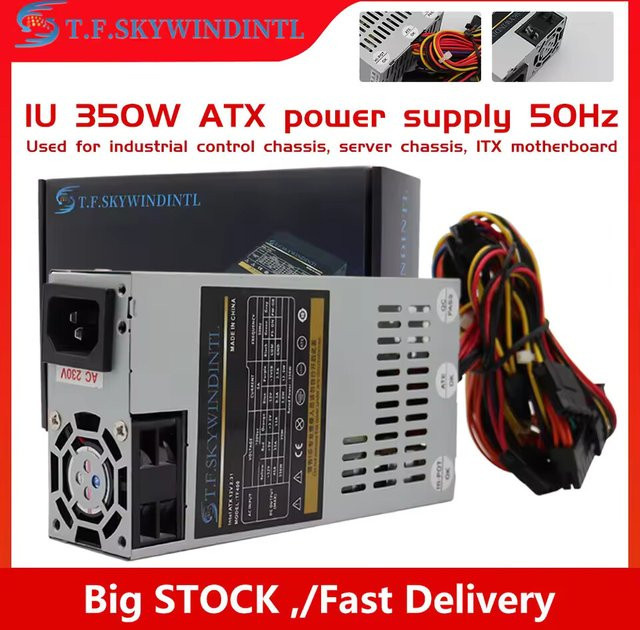 T.F.SKYWINDINTL Flex Netzteil 350W 1U 220V in Silber für Mini ITX Gehäuse, NAS und POS-Systeme - Bild 1