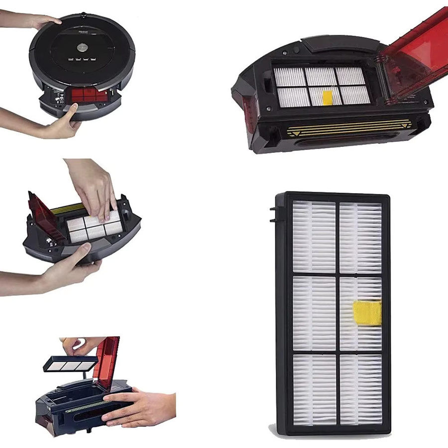 iRobot Roomba 800 und 900 Serie Ersatzteil-Set mit HEPA-Filter sowie Haupt- und Seitenbürsten für Modelle 805, 864, 871, 891, 960, 961, 964 und 980 - Bild 2