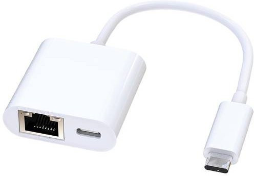 Roline USB-C zu Ethernet Adapter mit RJ45-Buchse, USB 3.2 Gen 2 Konverter, Weiß, 12.02.1100 - Bild 1