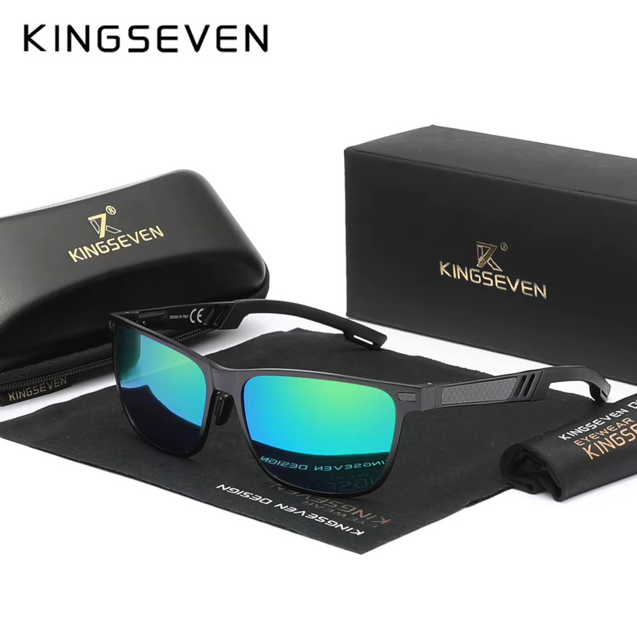 Kingseven Sonnenbrille, Vollrand, rectangular, black, unisex, polarisiert - Bild 2