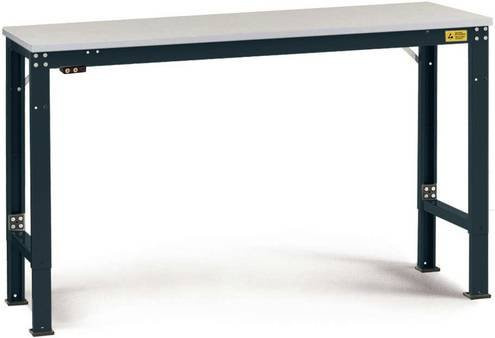 Manuflex LU7058.7016 ESD Universal Spezial Arbeitstisch mit Melaminplatte in Anthrazit und Grau, höhenverstellbar, B/T/H: 150 x 80 x 72,5-102,5 cm - Bild 1
