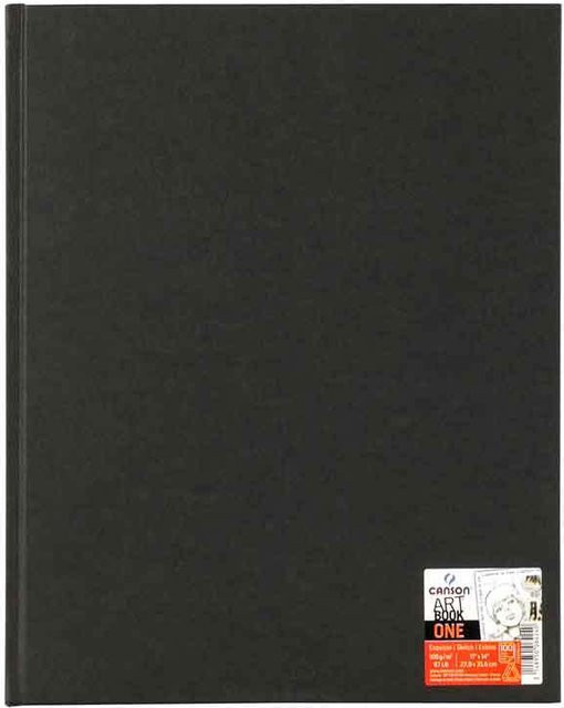 Canson Art Book One Skizzenbuch Schwarz mit 98 Blatt, B x H: 27,9 x 35,6 cm - Bild 1