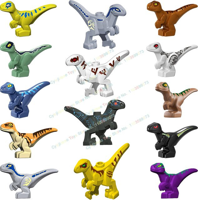 cyicjinbao Dinosaurier Welt Chase Tyrannosaurus Rex Triceratops Stegosaurus, Actionfiguren, Bausteine Zubehör - Bild 1