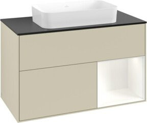V&B Waschtischunterschrank Finion in Weiß, Breite: 100 cm, Tiefe: 60,3 cm - Bild 1