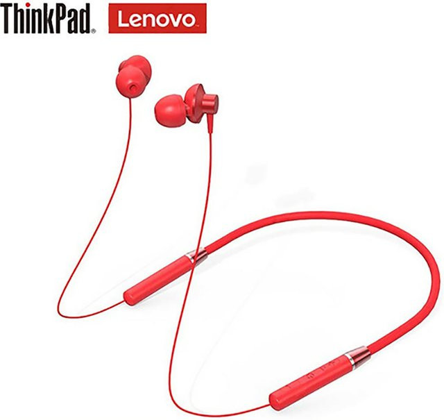 Lenovo HE05 Bluetooth-Kopfhörer in Rot - Bild 1