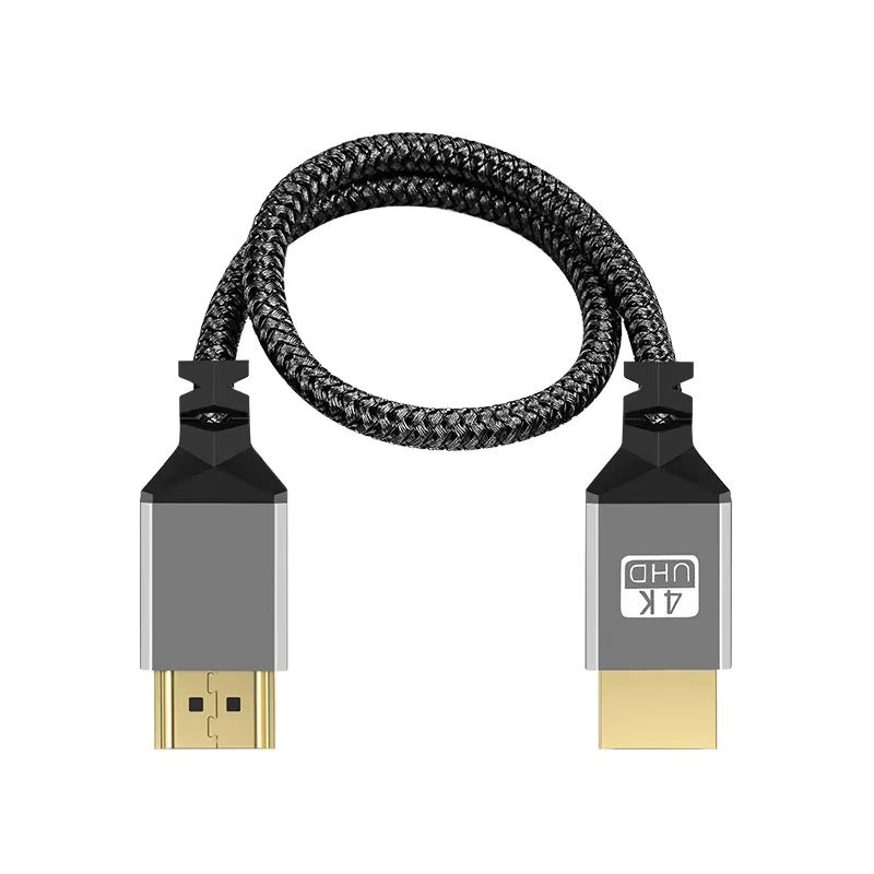 BSN HDMI-zu-HDMI-Kabel Nylon HD 4K@60Hz V2.0 Verlängerungskabel Stecker auf Stecker, Schwarz - Bild 6
