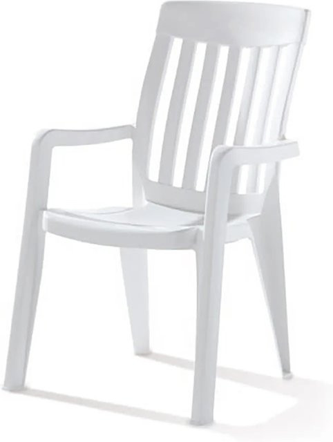 Sieger Palma Stapelsessel aus Vollkunststoff in Weiß, B/T/H: 65 x 59 x 92 cm - Bild 1
