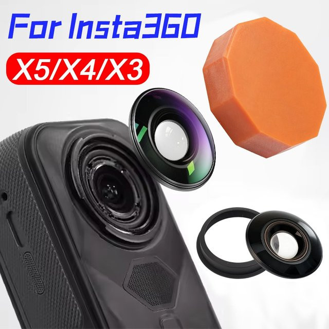 Insta360 Ersatz Objektivglas mit Metall O-Ring für Insta360 X5, X4 und X3 Action Kameras - Bild 1