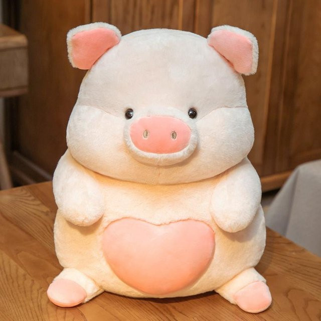 Yiran Health & Beauty Schweine-Puppe, Plüschtier, Rosa, 45cm - Bild 1