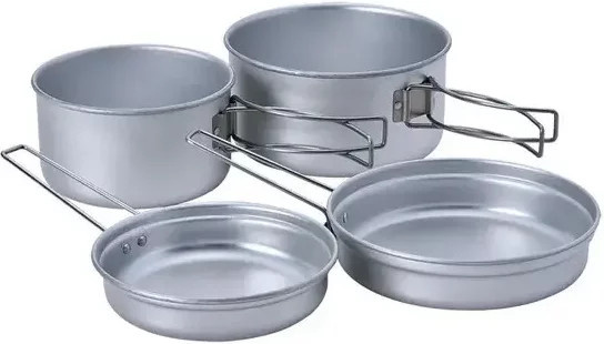 Snow Peak Compact Multifunktionsküchenset aus Aluminium in Silber - Bild 1