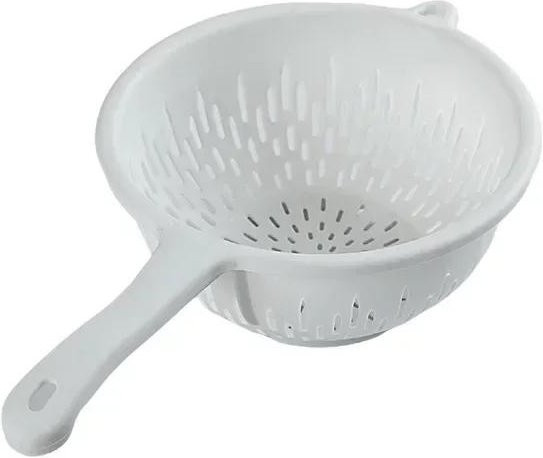Yiran Furniture Küchenabtropfkorb aus Kunststoff in Weiß als Waschsieb und Abtropfschale für Obst und Gemüse - Bild 1