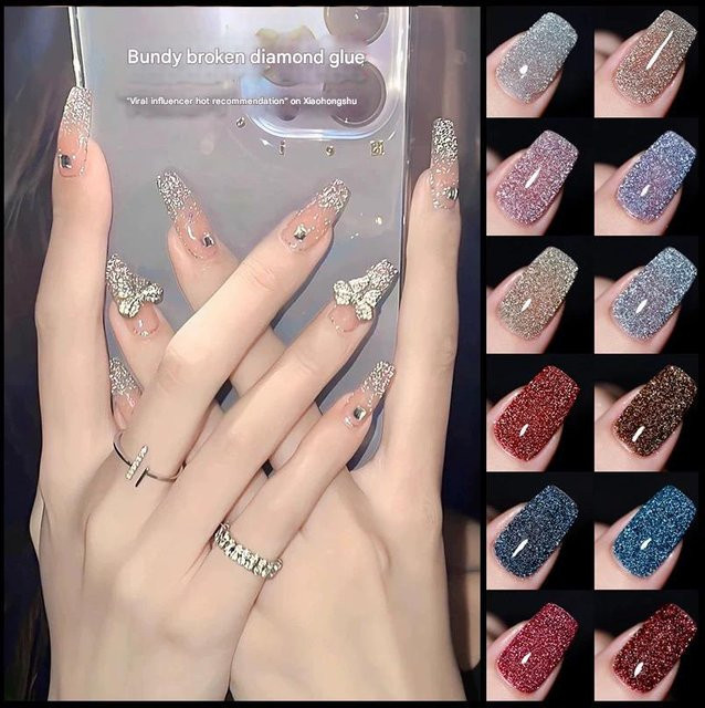 MIANEL Nagellack Gel-Lack, 12 ml, schimmernd mit Glitzer - Bild 1