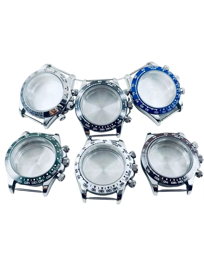 HUANXIAO Uhrenzubehör, Stahlgehäuse, Silber, 40 mm, Herren - Bild 2