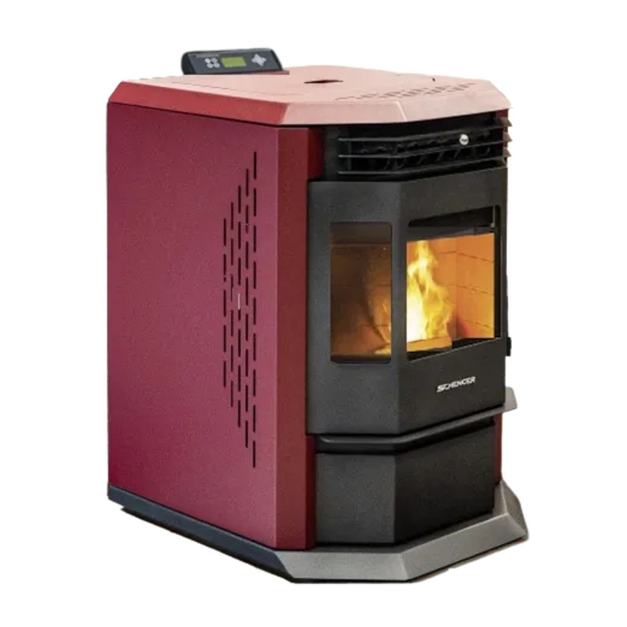 Schenger Pelletofen HLP3602 in Rot mit 9,3kW Leistung, A++ Effizienzklasse, vollautomatisch mit WIFI, ECO-Modus und Timer - Bild 2
