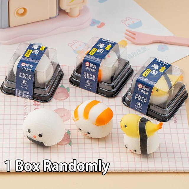 Romdon Mochi Sushi Squishy Food Simulation Fidget Spielzeug, 1-teiliges Set - Bild 1