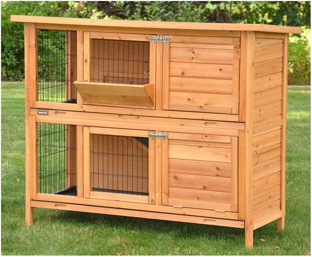 Nanook Kleintierstall Cookie natur aus Holz, wetterfest, B/T/H: 122 x 101 x 50 cm - Bild 1