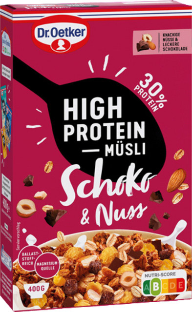 Dr. Oetker High Protein Müsli Schoko & Nuss 400 g - Bild 1