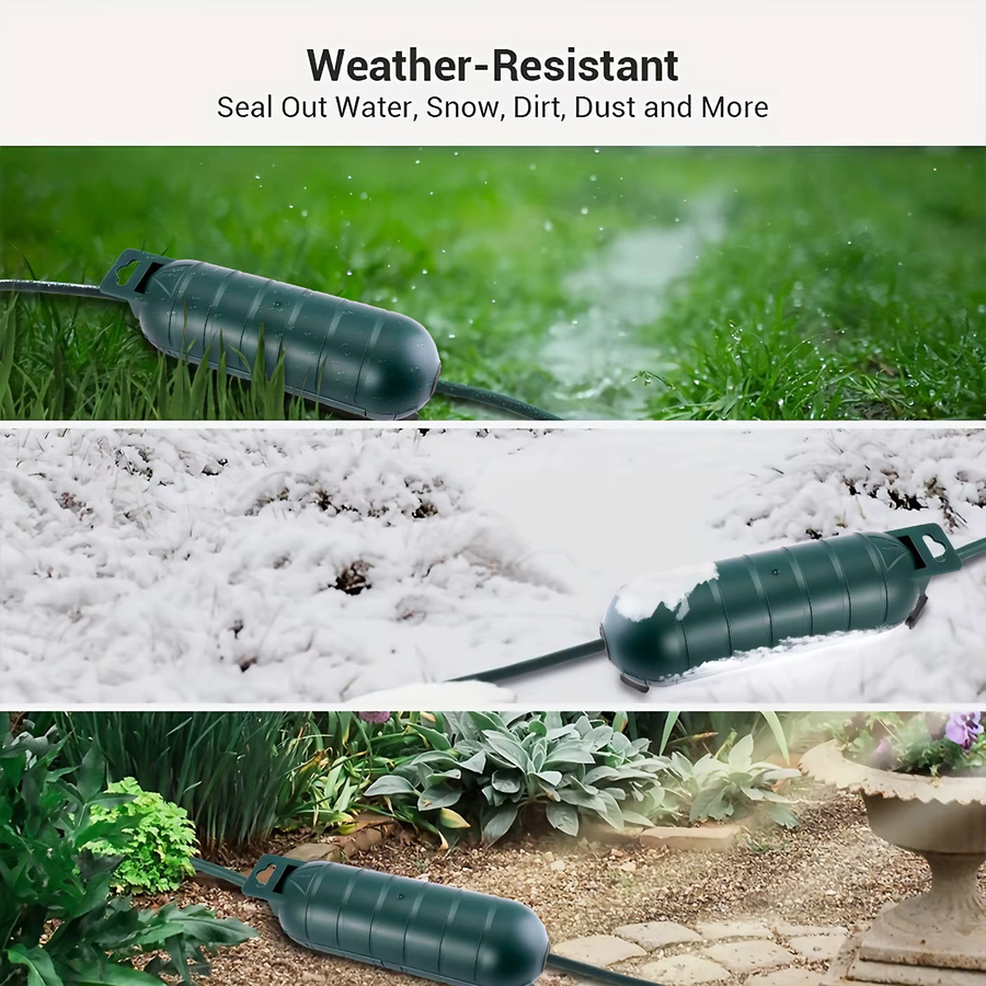 NIUXIANG Sicherheitsabdeckung für Außenverlängerungskabel mit wasserdichter Dichtung, wetterfester elektrischer Anschlusskasten in Grün - Bild 5