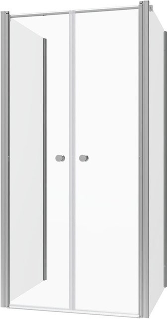 Aquabatos U-Duschkabine aus ESG-Glas mit Drehtür und NANO-Beschichtung, Farbe: Transparent, B/T/H: 80 x 110 x 197 cm - Bild 1