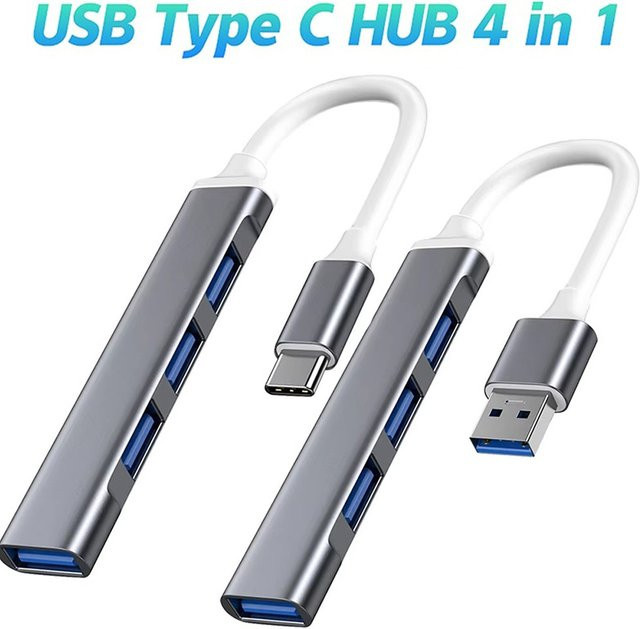 VORTNGLE 4-in-1 USB 3.0 Hub für Laptop und MacBook mit Hochgeschwindigkeits-Datenübertragung - Bild 1
