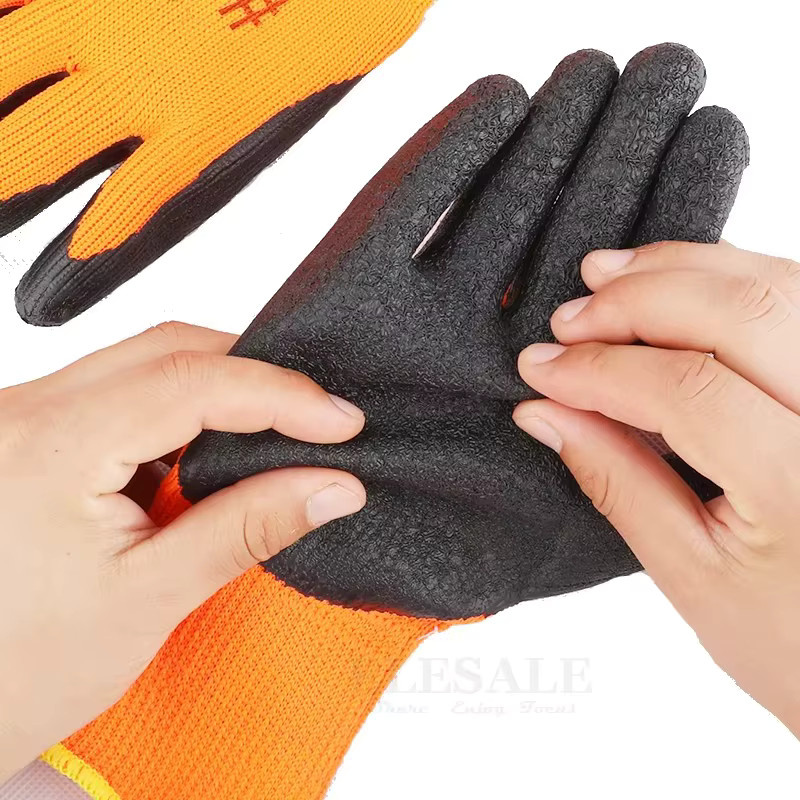 10 Paar ELESESAFE Latex-Arbeitshandschuhe mit rutschfester Beschichtung für Garten, Bau und Reparaturarbeiten - Bild 3