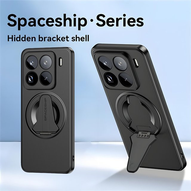 Luxuriöse faltbare magnetische Handyhülle für Xiaomi 14 15 17 Ultra und Redmi K70 K80 Pro K70E mit Linsenschutz in Schwarz oder Silber - Bild 1